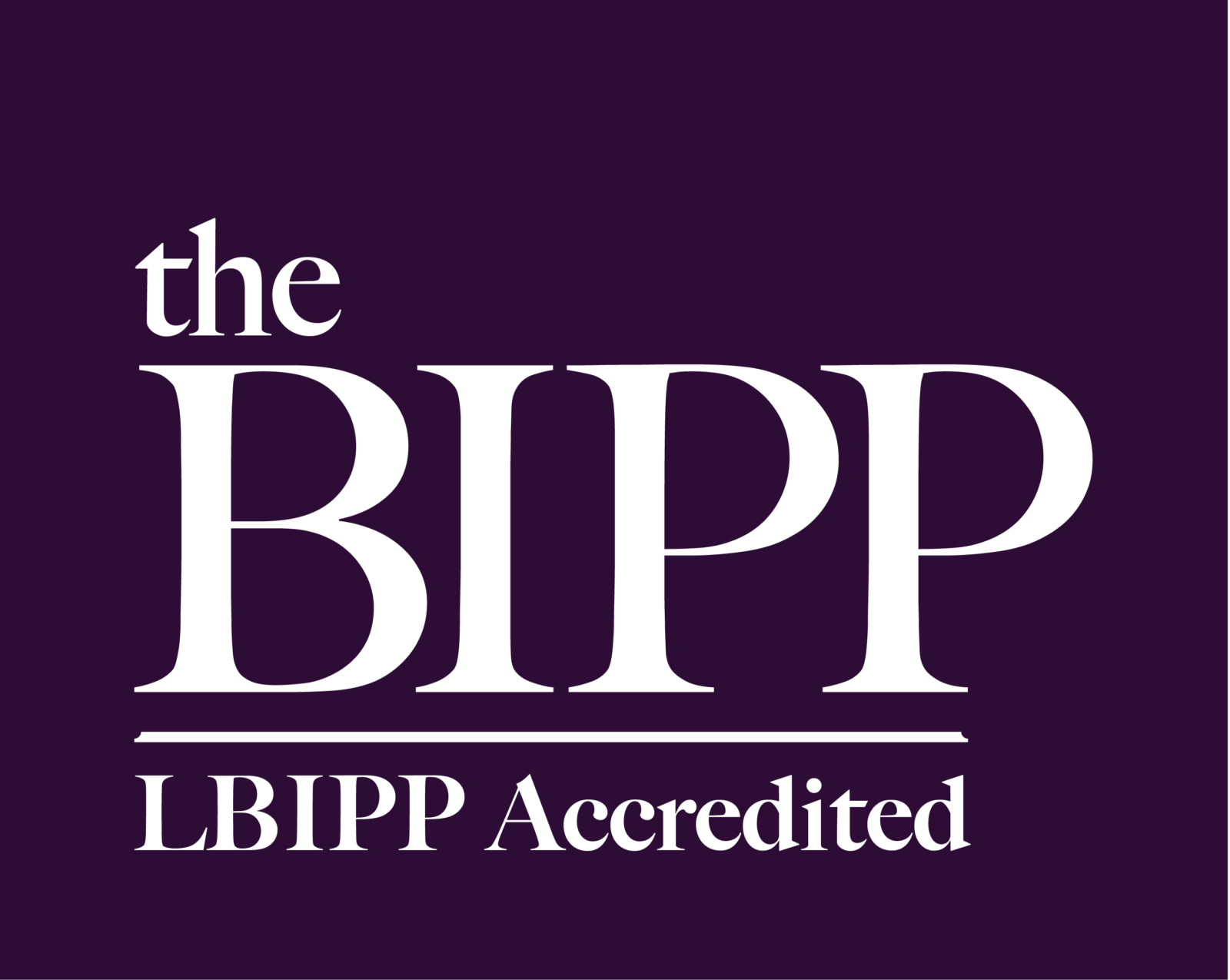 a purple and white logo
