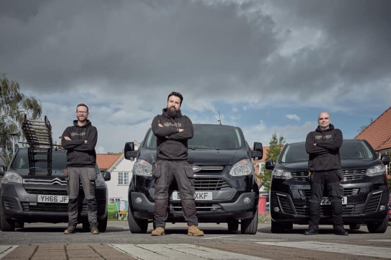 Team of electricians from Finney Electrical, demonstrating an image the builds trust